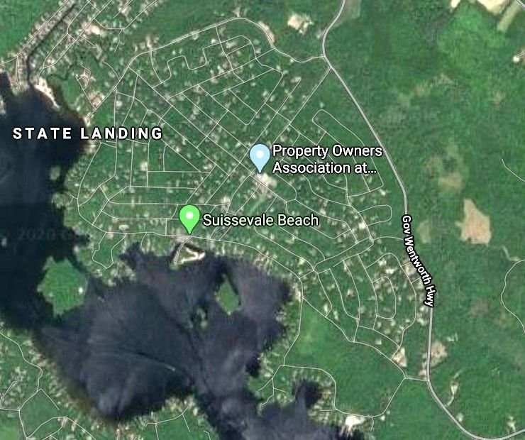 Aerial view of Suissevale on Lake Winnipesaukee